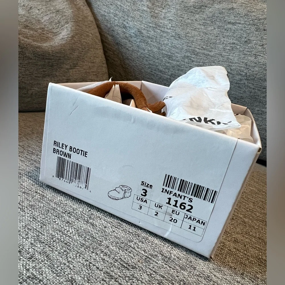 Brown Leather Infant Booties